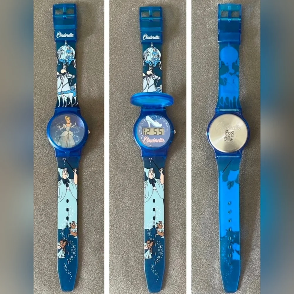 Disney Vintage Blue Cinderella Digital Watch/ Collectible